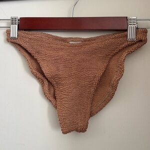 Hunza G crinkle bottom in metallic cocoa